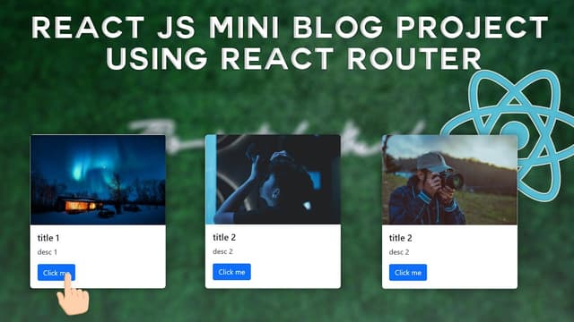 React js Mini Blog Project Using React Router | Dynamic Routes Using React Router tutorial in hindi